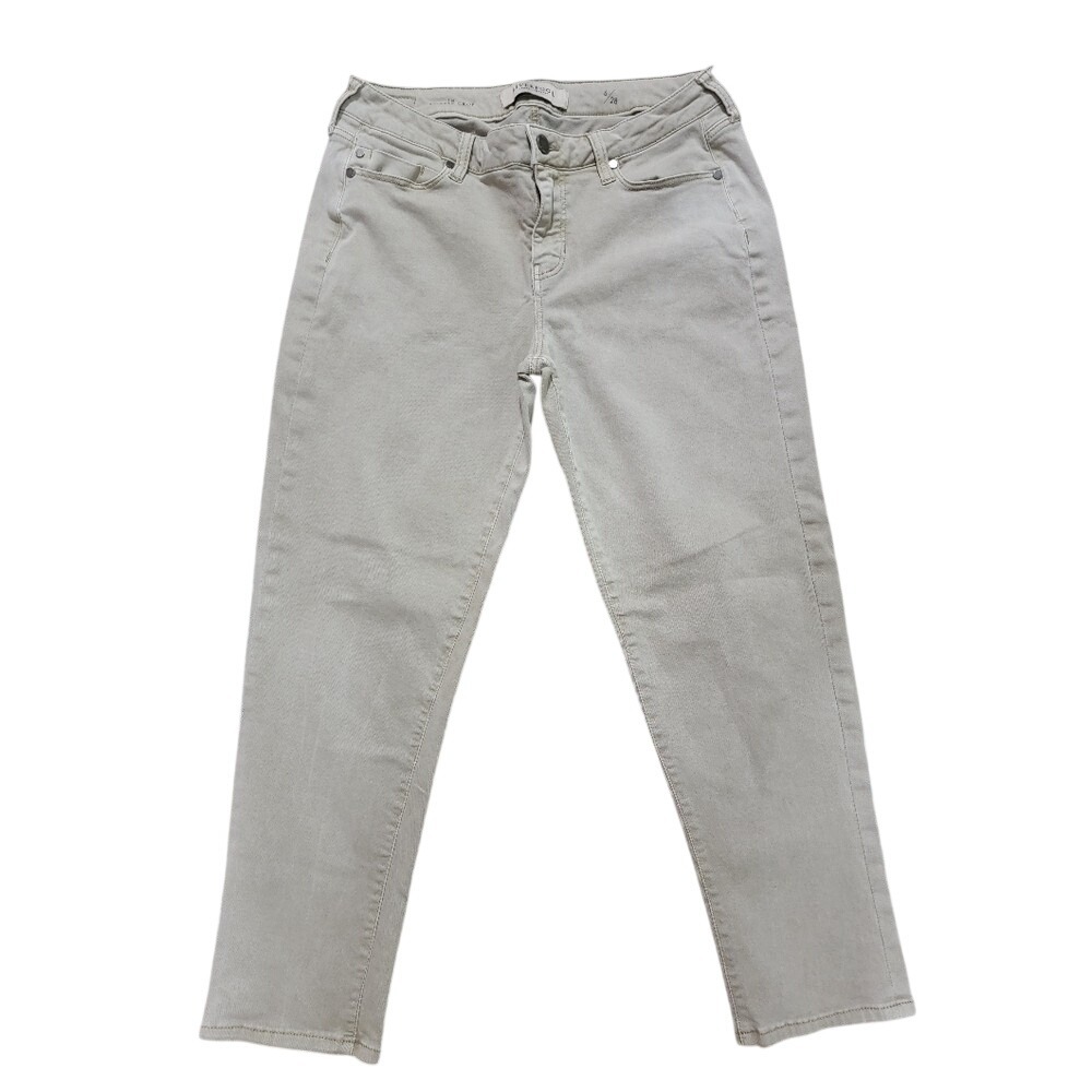 Liverpool The Relaxed Crop Jeans Pure Cashmere Tan Beige‎ Size 6/28 LM7033RD15